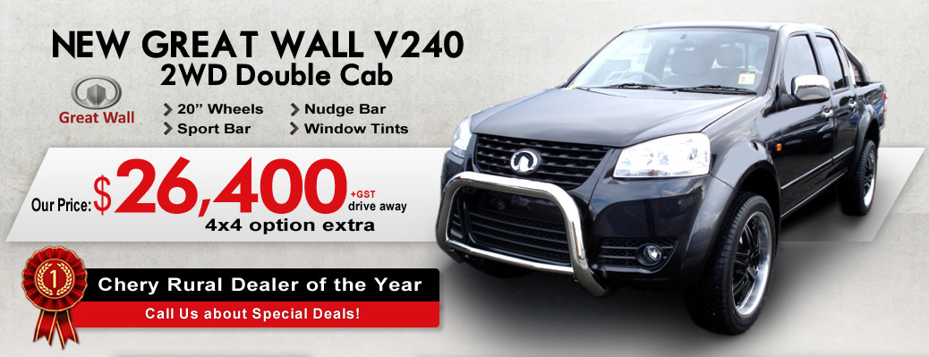  2013 Great Wall V240 - 4X4 Double Cab  - Our Price: $33925.00 drive away